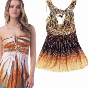 SKY Armando Sexy Keyhole Browns Top $220 Nordstrom Vintage NO DEFECTS NEW